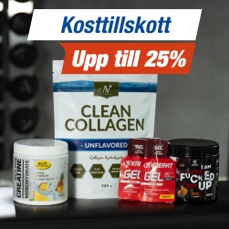 Upp till 25% p kosttillskott